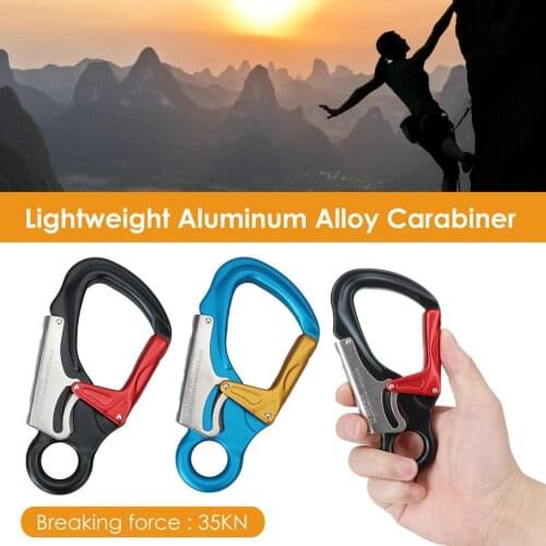 35K Mountaineering Hook Aviation Aluminum Alloy Carabiner High Altitude Safety Buckle Outdoor Climbing Main Lock Camping Hook