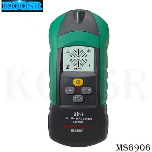MASTECH MS6906 3 in 1 multifunction metal detector wood stud thiness tester AC Voltage scanner industrial feeler gauge