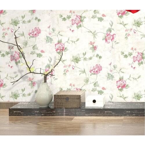 Fashion Tropical Wallpapers Beautiful Floral Leaf Wall Stickers Self-adhesive For Kids Room Bedroom PVC Contact Paper