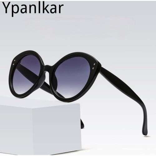 Fashion Women Sunglasses Cateye Oversize Brand Design Plastic Frame Acrylic Lens UV400 Protection Eyewear