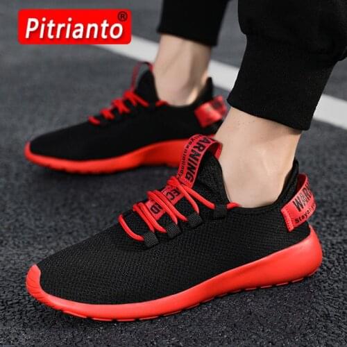 Men Sneakers 2020 Fashion Men Casual Shoes Air Mesh Breathable No-slip Lace Up Wear-resistant Walking Shoes Tenis Masculino