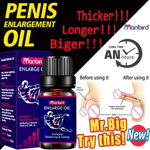 Manbird Natural Plant Extracts Penis Enlargement Pills Sex Delay Cream Lubricant for Men Increase Big Dick Growth Thickening Oil