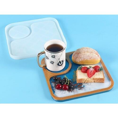 Dinner Plate Silicone Casting Mirror Resin Mold For DIY Crystal Epoxy Tray Jewelry Findings Tools Mould Uv Epoxy Handmade Making