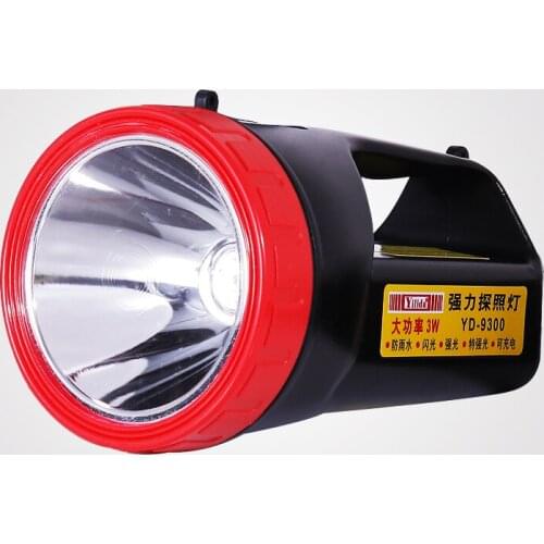 2pcs X Rechargeable Led searchlight with lead acid battery 3w Emergency Lights