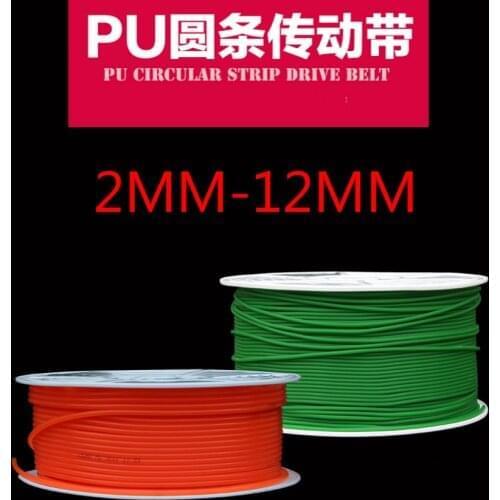 Polyurethane Conveyor belts PU round Belt drive belt 2.5mm,3.5mm,7mm,9mm,10mm,15mm,18mm Dia Thick