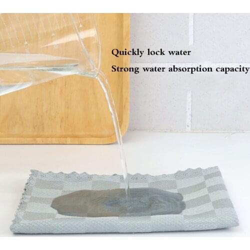 Five Pcs of Dishwashing Rags Kitchen Non-stick Oil Degreasing Towels Lazy Fish Scale Rags Household Absorbent Dish Cloth