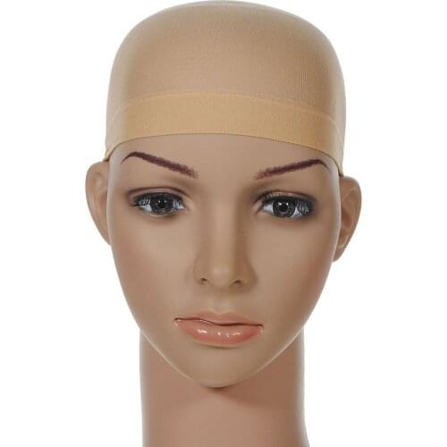 Hair Mesh Wig Cap Hair Nets Wig Liner Hairnet Snood Glueless Dome Wig Cap 2Pcs Stretchable Elastic Hair Net Free Shipping