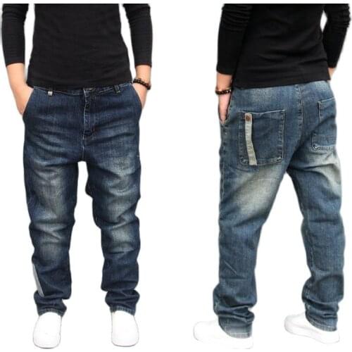 Seasons Men Jeans Loose Hip Hop Baggy Harem Pants Plus Size 42 Hiphop Mens Boys Tide Denim Trousers Joggers Mens Bottoms