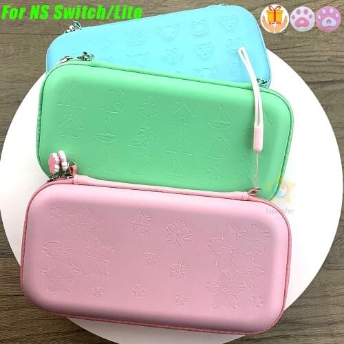 Storage Bag For Nintend Switch / Lite Travel Portable Case Bag Pink Case Protective Bag Water-Resistent PU Carrying Hard Shell