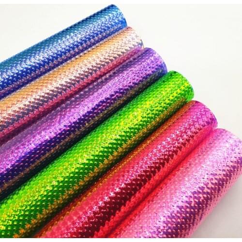 19x30cm sheet hologram waterproof PVC leather For bag and shoes 297