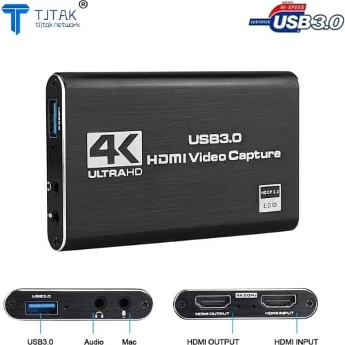 USB 3.0 4K HDMI-Placa de Captura de Video Compativel 1080P JOGO grabber USB 2.0 Placa de Captura Para YouTube Obs Transmissao DA