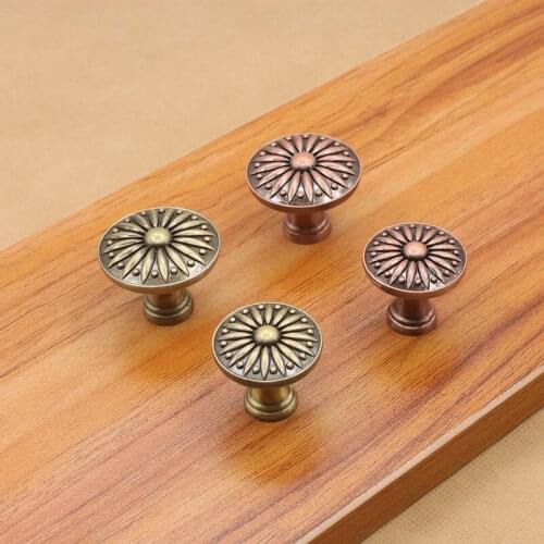 1.06"Diameter vintage pull haldle,Zinc alloy, single hole, solid, red bronze, shoe cabinet/drawer/cabinet Cabinet Knobs