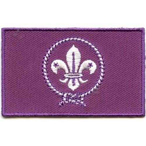 Embroidered Scouting Country Embroidery Emblem Embroidery Labels Sewing Heat Cut border &Iron On Backing Accept Custom&MOQ 50pcs