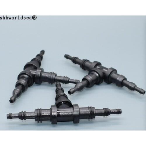 Worldgolden 100pcs plastic fasteners 3-Way Universal Break-Off Tee For 3.17/6.3/9.5mm Tube Not for Use In Fuel Line