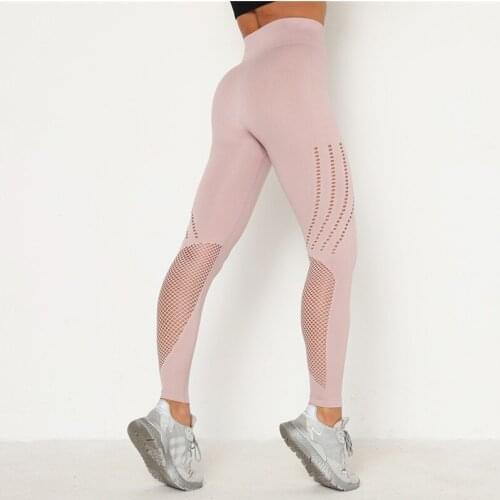 Push Up Yoga Leggings Women Sexy Hollow Sports Pants Gym Fitness Yoga Pants Seamless Training Leggings Sportswear Running Tights