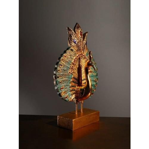 Zq Peacock Open Screen Decoration Home Ornament Living Room Fortune Decoration Entrance Decoration Crafts