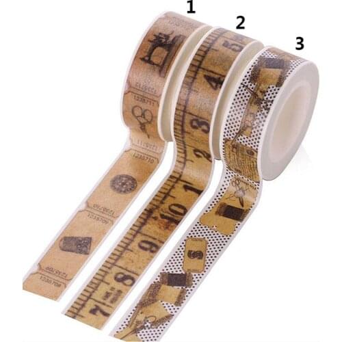 1Roll Retro Style Masking Paper Tape Diary Hand Account DIY Decoration Stickers