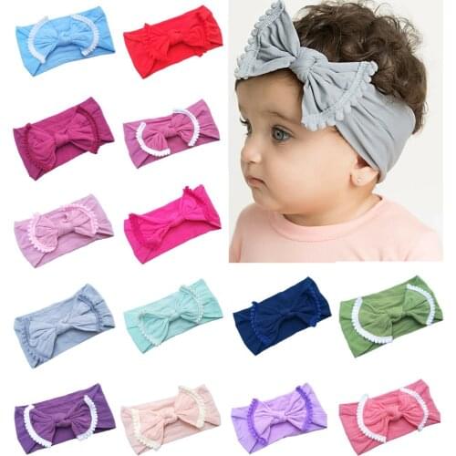1 PCS Baby Girl Headband Infant Hair Accessories Bowknots Newborn Headwear Rabbit Ear Headwrap Gift Toddlers Bandage Ribbon