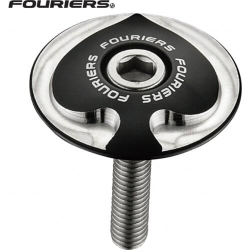 1pc FOURIERS Bicycle Stem Top Cap With Screw Poker Logo for 28.6mm 1 1/8" Steerer MTB Bike Parts