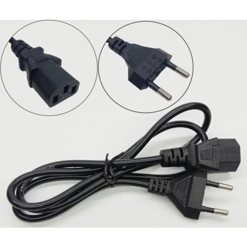 10pcs EU European plug AC Power Cord IEC C13 Power Extension Cable 1m Power Supply Lead Cord for Hungary spain Korea Russia