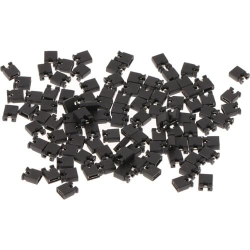 100 Pcs 2.54mm Standard Jumper Blocks Caps For Hard Drive CD DVD Motherboards