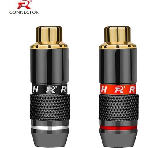 2PCS RCA Jack Connector Female RCA Gold Plated with Brass Shell Audio&Video Connector