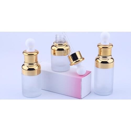 200pcs 20Ml 30Ml 50ML Clear Frosted Glass Dropper Bottle Empty Cosmetic Packaging Container Vials Essential Oil Bottles