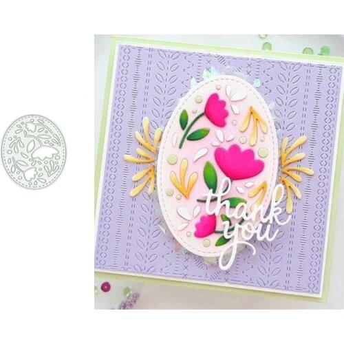 2021 New Flower Leaves Egg Metal Cutting Dies Stencil Craft Card Make Frame Mould Decor Template for Scrapbooking Design Model