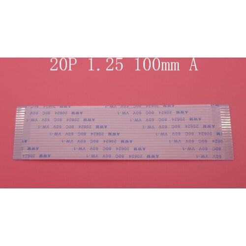 5pcs/lot New Type A 10cm 100mm FFC FPC 20pin 1.25mm pitch Flat Ribbon Flex Cable 20 pins 20624 AWM 80C VW-1 60V Power Button