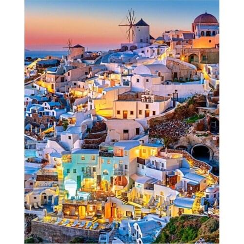Canvas Size 5D Diy Diamond Painting Cross Stitch Kit Diamond Mosaic Embroidery " Landscape " Painting Square/Round Drill Gift