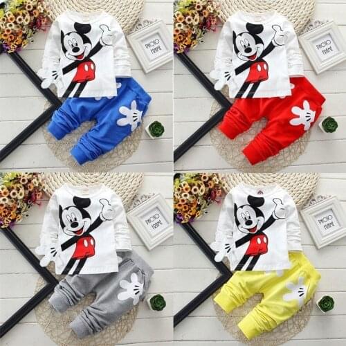 Mickey Baby Boy Clothes Newborn Baby Girl Clothing Set Spring Sports Baby Girl Clothing Set Roupas Bebe Cotton Children Clothing