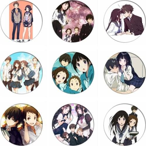Hyouka Kotenbu Cosplay Badges Chitanda Eru Brooch Fukube Satoshi Icon Oreki Houtarou Collection Breastpin for Backpacks Clothing