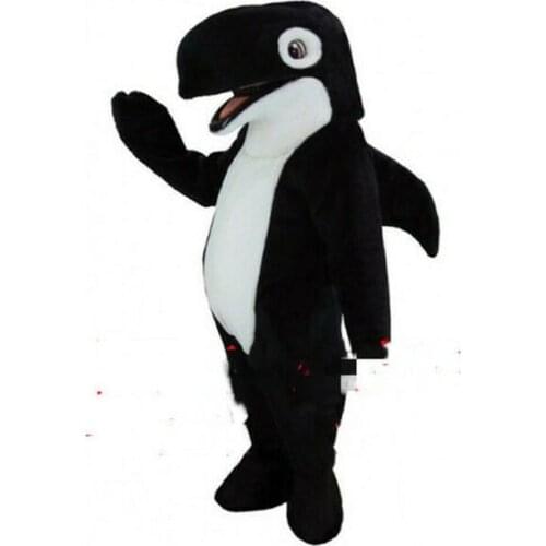 Black Dolphin Mascot Costume Suits Cosplay Animal Party Game Fancy Dress Clothing Advertising Carnival Halloween Parade Adults
