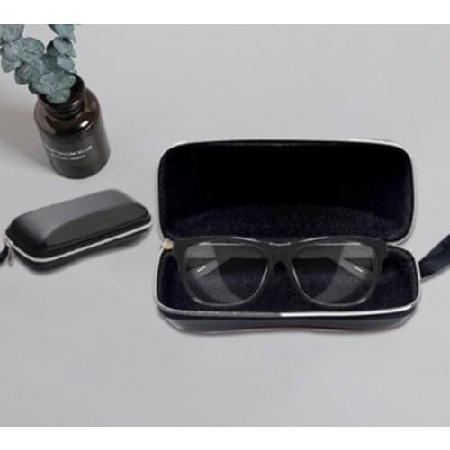 Square Lychee Pattern Leather Glasses Case Cover Sunglasses Case For Women Glasses Box Portable Compression-resistant