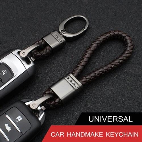 LUNASBORE 1Pcs Leather Car Key Ring Keychain Keyring Key Holder Fit For BMW/Volkswagen VW Golf 4 5 6 toyota ford focus 2
