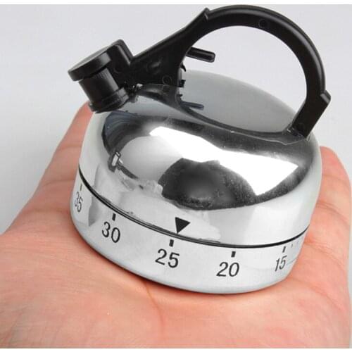 New Mechanical Kitchen Timer Stainless Steel Egg Machinery Count Down Reminder Alarm Clock Interval Cooking Tools Accessories