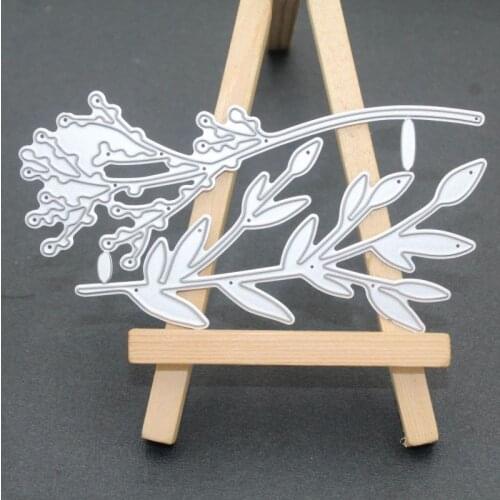 Plant Bud Leaf Branch Decor DIY Craft Metal Cutting Dies Cut Die Crapbooking Craft Paper Knife Mould Blade Punch Stencils