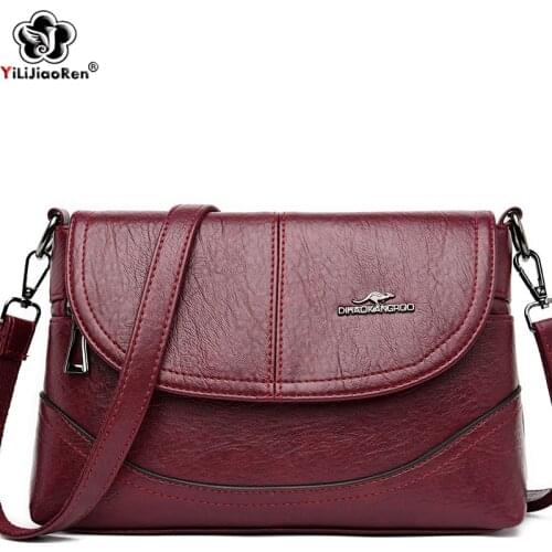 Fashion Shoulder Messenger Bags for Women Famous Brand Soft Leather Crossbody Bags Luxury Multifunction Ladies Handbags Designer