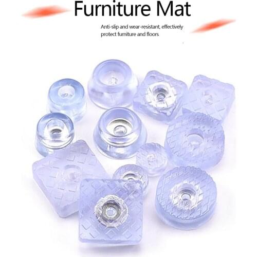 Anti-slip Furniture Feet Foot Mat Rubber Cushion For Table Chair Cabinet Sofa Noise Reduction Anti-abrasion Rubber Cushion