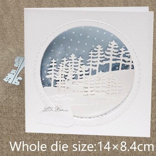 New Design Craft Metal stencil mold Cutting Die 2pcs tree house decoration scrapbook die cuts Album Paper Card Craft Embossing