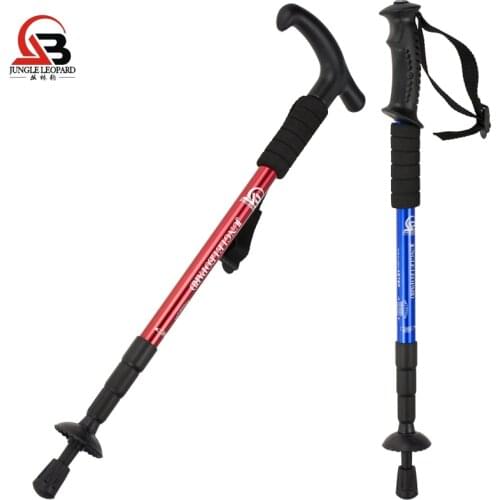 Outdoor genuine alpine stick stick aluminum alloy telescopic stick climb mountain climb