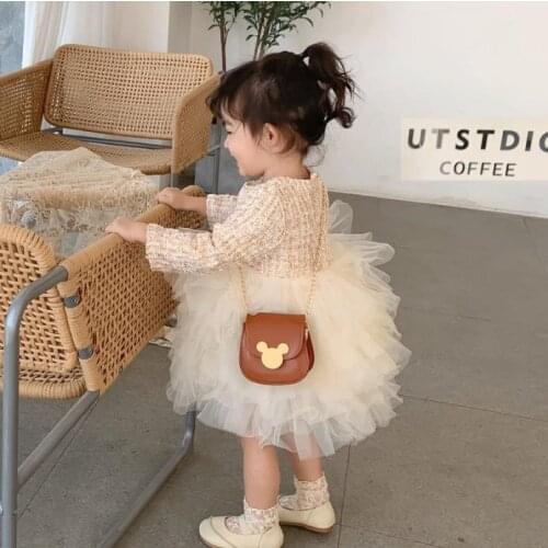 Retail Fall Baby Girls Elegant Mesh Cake Dress , Girls Princess Formal Lady Clothes 1-6T