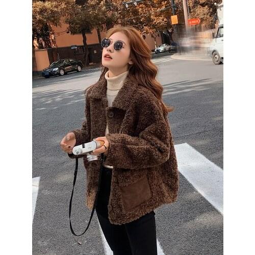 Women 2021 Autumn Winter Elegant Faux Fur Coats Female Long Sleeve Fluffy Fake Fur Jackets Warm Ladies Casual Outerwear C538