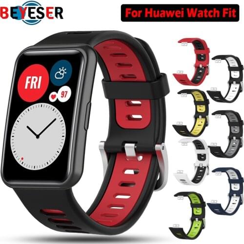 Silicon Strap for Huawei Watch Fit Smart Wristband Bracelet Accessories High Quality Replacement Sport Band Protector Case Shell