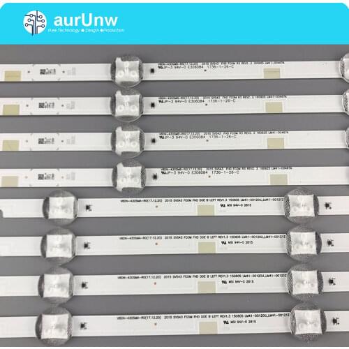LED strip For Samsung 43'' TV LM41-00121U LM41-00121Z LM41-00121T LM41-00121Y V8DN-430SMA-R0 V8DN-430SMB-R0 UN43J5000 UN43J5200