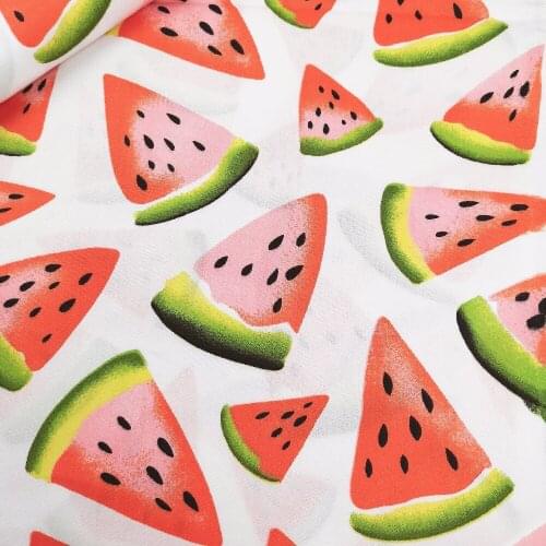 Fruit Watermelon Printed 100% Cotton Fabric Meters for Girl Dress Sewing Patchwork Quilting Cloth Baby Bedding Sheet Tissue Tild