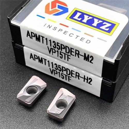 Carbide APMT1135 M2 / H2 VP15TF Milling Turning Tool inserts for indexable end milling cutter machine face milling cutting tool