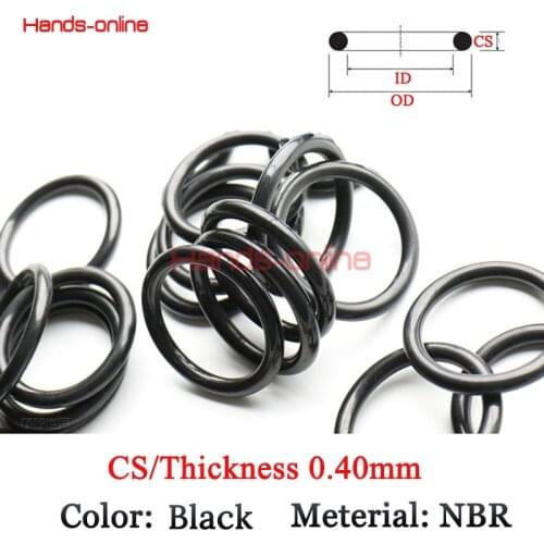 Thickness/CS 0.4mm Rubber Ring NBR Sealing O Ring O-Ring Seal Gasket Oil Washer nitrile Rubber Gasket Ring sealID 0.5- mm