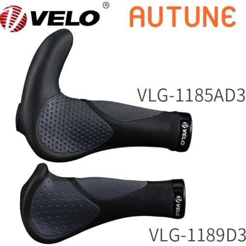 Velo Grips VELO Attune 138mm MTB Mountain Bike Bicycle Handlebar Covers w/ Bar End Ergonomic Lock-On Shock Absorbing Non-slip