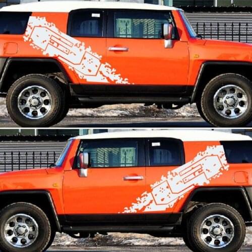 For Toyota FJ CRUISER 2007-2017 Vinyl Decal Customized Car Side Body Sticker FJ Letter Mud Graphic Vinyl Decorative Sticker